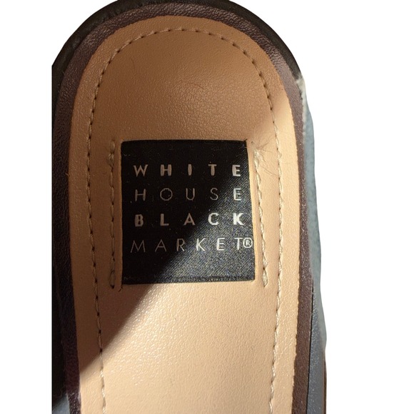 White House Black Market Ella Asphalt DOrsay Heels Pumps Gray Suede‎ Size 8M - Picture 6 of 7